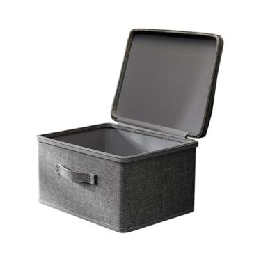 Imagem de Caixa de armazenamento grande de, caixa de armazenamento travável - Caixa de organizador de brinquedos de roupas com tampa | Peito de comida de lanches, recipiente de utilidade de bloqueio para jeans