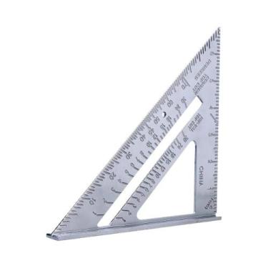 Imagem de Régua Triangular Preta De Alta Precisão De 12 Polegadas Para Carpintar