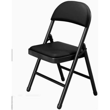 Imagem de Bancos Dobráveis Para Adultos Portáteis, Banquinhos Pequenos, Cadeira Comercial Portátil Com Estrutura De Aço Para Escritório Em Casa, Festa De Casamento, Eventos Internos E E, Black