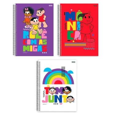 Imagem de Caderno Unv Espiral Turma Da Monica 160 Folhas 10 Matérias - Sd