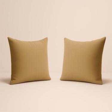 Imagem de Kit 2 Almofada 42cm Decorativa Suede Fofinha Sofá E Cadeira Capuccino