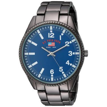 Imagem de U.S. Polo Assn. Relógio analógico masculino de quartzo com pulseira de liga, preto, 10 (modelo: US8641)