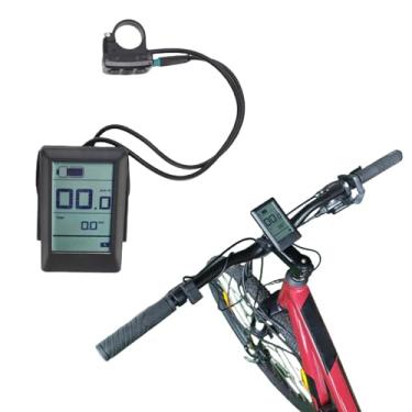 Imagem de Jiawu Medidor Elétrico de Exibição de LCD, Computador de Bicicleta Elétrica Com Retroiluminação, Velocímetro de Bicicleta do Painel de Controle de 5 Pinos para M200, M300