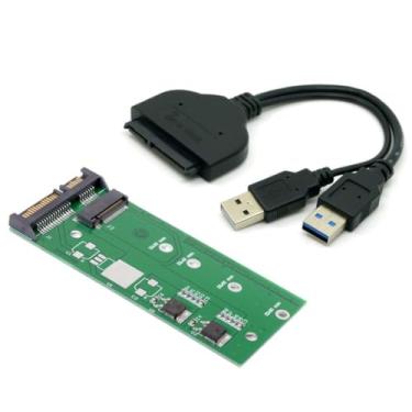 Imagem de chenyang M.2 NGFF B/M-Key SATA SSD para disco rígido SATA de 2,5 polegadas adaptador conversor PCB (não funciona NVEM SSD para SATA) com cabo de dados SATA para USB 3.0