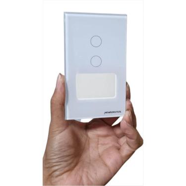 Imagem de Espelho Frontal Vidro Interruptor Tomada Botões Novadigital