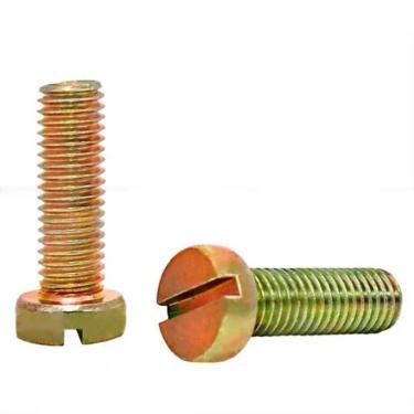 Imagem de Parafuso Rosca Maquina Cabeça Cilíndrica C/ Fenda M6 x 12 MA Ferro Bicrom.