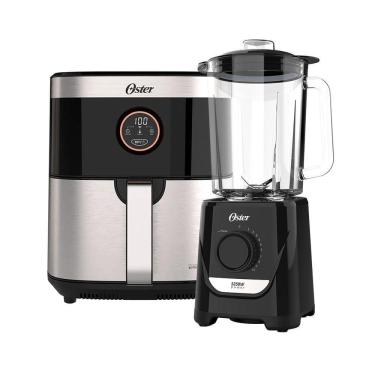 Imagem de Kit Fritadeira Black Inox E Liquidificador Power Oster 110V