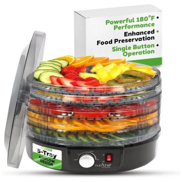 Imagem de Desidratador de Alimentos 5Trays, NUTRICHEF PKFD14BK.0, Preto