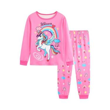 Imagem de Conjunto de duas peças de pijama de manga comprida com desenho de unic