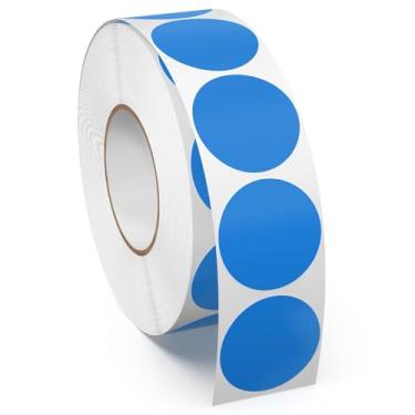 Imagem de Rolo de adesivos redondos de 2,5 cm com pontos azuis, 1000 peças, adesivos autoadesivos, com codificação de cores, à prova d'água, para jarro, garagem, venda, negócios, sala de aula, escritório, casa