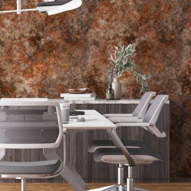 Imagem de Papel De Parede Industrial Ferrugem Laranja Autocolante 3m - DELIQUADR