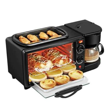 Imagem de Forninho 3 Em 1 Cafeteira Grelha Multifuncional Compacto Forno Elétric