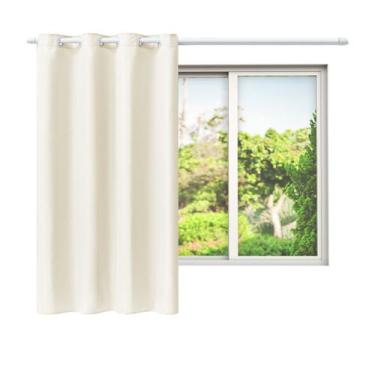 Imagem de Cortina Jasmim Tecido Oxford Liso Folha Única 1,40 X 1,40 Metros - Vit