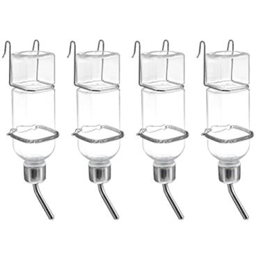 Imagem de Mipcase Bebedouro Para Coelhos, 4 Peças, Kit Filhotes, Tigela De Comida Automática Periquitos, Porquinhos-Da-Índia, Garrafas Planas, Brinquedos Furões, Plástico, Cauda Longa