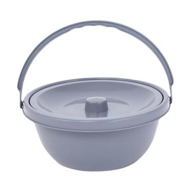 Imagem de oshhni Balde de cômoda de cabeceira, penico, bacia leve com tampa, mictório noturno, balde de banheiro portátil para crianças, acampamento doméstico