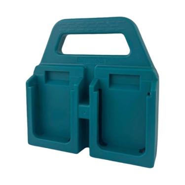 Imagem de predolo Suporte de bateria, portátil, acessórios para área de trabalho, organizador portátil leve e compacto para rack de armazenamento de bateria de 18 V