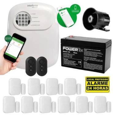 Imagem de Kit Alarme Intelbras 10 Sensores Sem Fio para Portas e Janelas via App