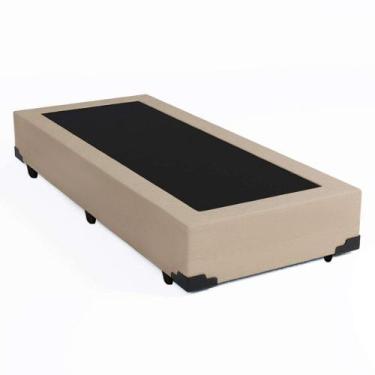 Imagem de Cama Box Solteiro Sintético Loja Xerife Bege 40x88x188 - KSM Colchões