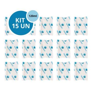 Imagem de Kit 15 Gelo Gel Bolsa Artificial Reutilizável Flexível Compressa 120g 