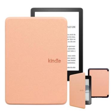Imagem de Capa Couro Para Kindle 12ª 2024 RS23CV - Proteção 360 - Genérica, Rose