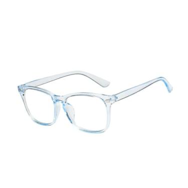 Imagem de Óculos de sol retrô anti-luz azul feminino e masculino UV400 (TransBlue)
