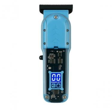 Imagem de Máquina De Cortar Cabelo Com Led Digital, Lâmina De Precisão, Usb-c E Bateria 180min - Azul