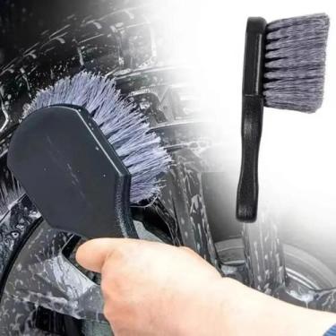 Imagem de Escova De Limpeza De Roda De Carro Com Cabo Curto, Escova De Detalhame
