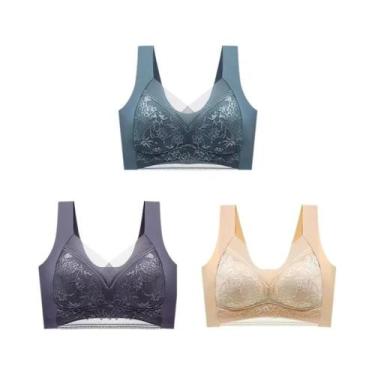 Imagem de Conjunto De Lingerie Feminina plus Size Com Sutiã Push up De Renda E D