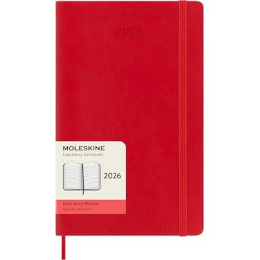 Imagem de Moleskine Classic 12 Month 2026 Daily Planner, Soft Cover, Large (5" x 8.25"), Scarlet Red, 400 pages