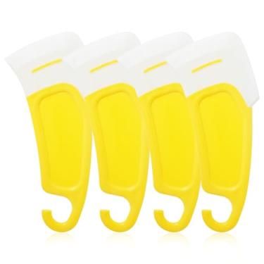 Imagem de 4 espátulas de silicone de grau alimentício para cozinha, espátula de borracha atualizada 2025, raspador de silicone reutilizável para limpeza de tigela, raspador de pratos, espátula ergonômica de