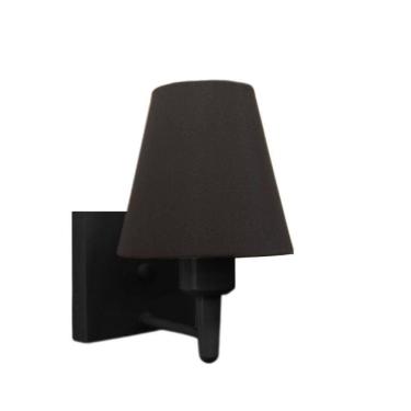 Imagem de Arandela Quadrada Md-2034 Preto Cúpula Em Tecido Cone Preta - Bivolt