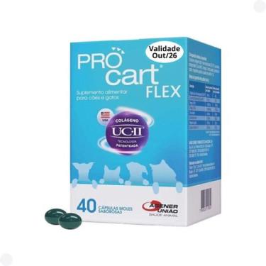 Imagem de Procart Flex 40 Cápsulas Agener Suplemento Articular De Colágeno Cães 