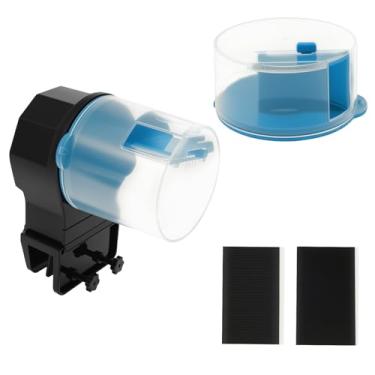 Imagem de Alimentador automático de peixes, fuso horário duplo, dispensador de alimentação inteligente ajustável para aquário doméstico fácil instalação