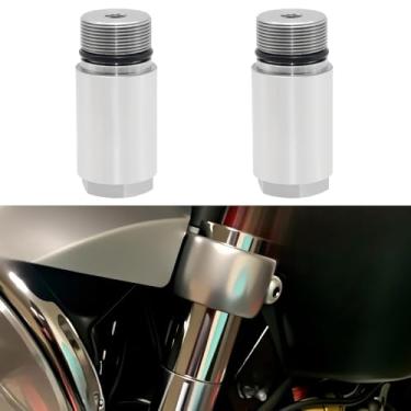 Imagem de AC-MTORC Extensão de tubo de garfo de 5 cm 39 mm para Harley Sportster 883 1200 XL Dyna Glide FXR (Chrome)