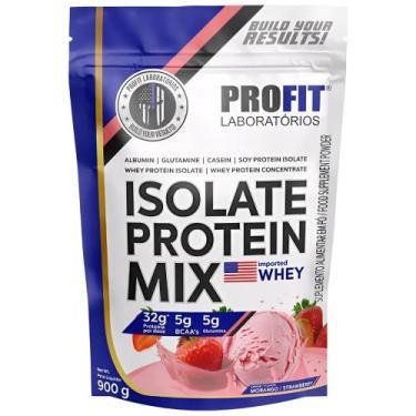 Imagem de Whey Isolate Protein Mix Refil 900g - Profit, Morango