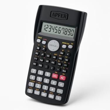 Imagem de Calculadora Científica 240 Funções Display Duplo 10+2 Dígitos – Desligamento Automático, Pilha AAA – Ideal para Engenharia, Matemática, Física, Química, Faculdade, Escritório – Cor Preta