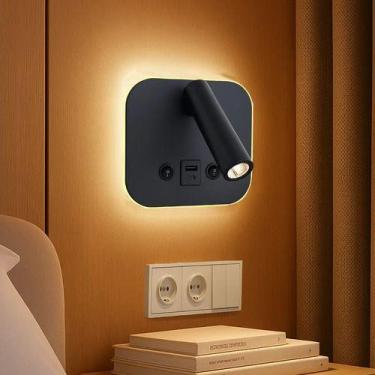 Imagem de Arandela Led 8w Cabeceira Parede Leitura Articulada Quarto - CTB, 127/