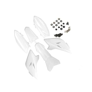 Imagem de Hongyu TTR 50 Kit de para-lama de corpo de plástico branco para Yamaha TTR 50cc TTR50E Pit Dirt Bikes incluindo todos os parafusos de montagem