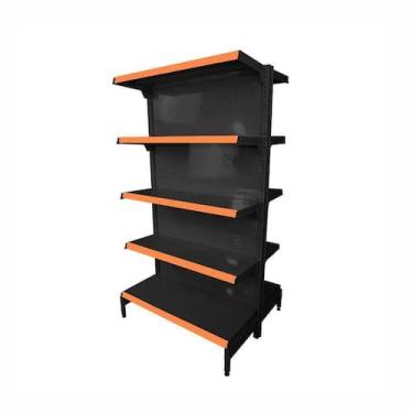 Imagem de Gôndola Prateleira Preta 5 Níveis 40x30 New Plus-Sa Gôndolas - SA GOND