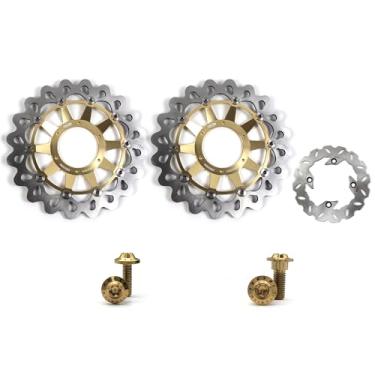 Imagem de Arashi Discos de freio dianteiros traseiros rotores com parafusos de montagem para Honda CBR1000RR 2008-2016 SP 14-15, peças de acessórios de reposição de motocicleta