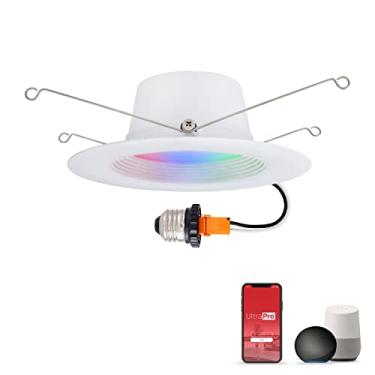 Imagem de UltraPro Lâmpada inteligente LED Wi-Fi, Downlight, equivalente a 65 W, RGB, mudança de cor, branco ajustável 2700K - 6500K, regulável, roteador de 2,4 GHz necessário, ritmo circadiano, aplicativo