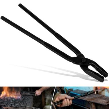 Imagem de Beginner Blacksmith Starter Assembled Bladesmith Knife Making Tongs Anvil Vise Forge Wolf Jaw Tongs (15 in)