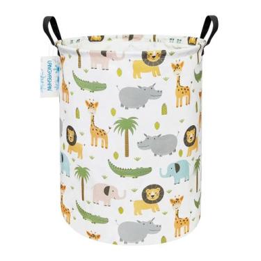 Imagem de Cesto de roupa suja LANGYASHAN Canvas Tecido Storage Bin Animal