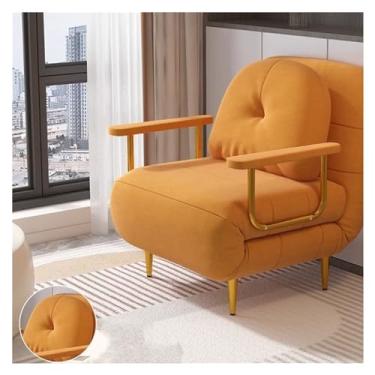 Imagem de Sofá-cama dobrável Sofá-cama dobrável moderno, sofá-cama com encosto ajustável multifuncional, poltrona reclinável conversível, adequado para sala de estar, quarto(Orange,80cm)