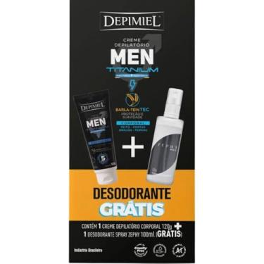 Imagem de DEPIMIEL KIT CREME DEPILATORIO TITANIUM 120G+DEO MEN 100ML