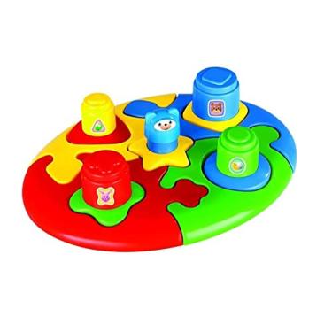 Imagem de Quebra-Cabeça Duo Baby Puzzle Formas Didáticas 803 - Calesita, multicolor