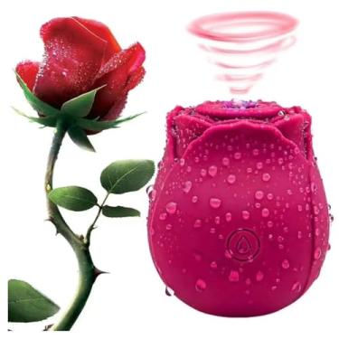 Imagem de Vibrador Sugador de Clitóris Estimulador Em Formato de Rosa 10 modos Premium - Pazie