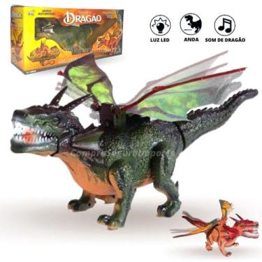 Imagem de Brinquedo Dragao 45 Cm Que Bate Asas E Anda Dinossauro - mystical, Ver