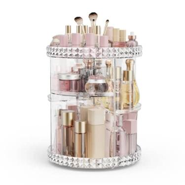 Imagem de Organizador de maquiagem Rosoenvi Rotating 360 Spinning Clear