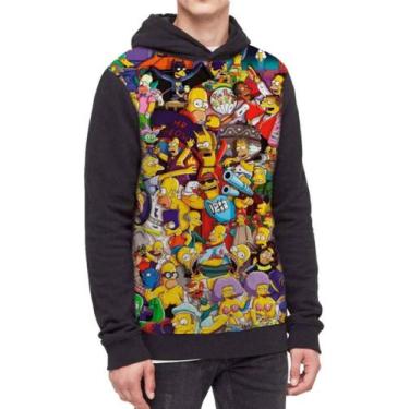 Imagem de Moletom Com Capuz The Simpsons Full Print Ref:50 - smoke, Preto, GG